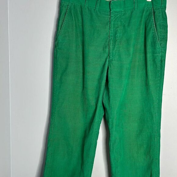 Vintage Spicebox Green Corduroy Dress Pants Men’s 33x29.5” - Picture 1 of 10